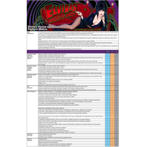 Elvira pinball machine for sale